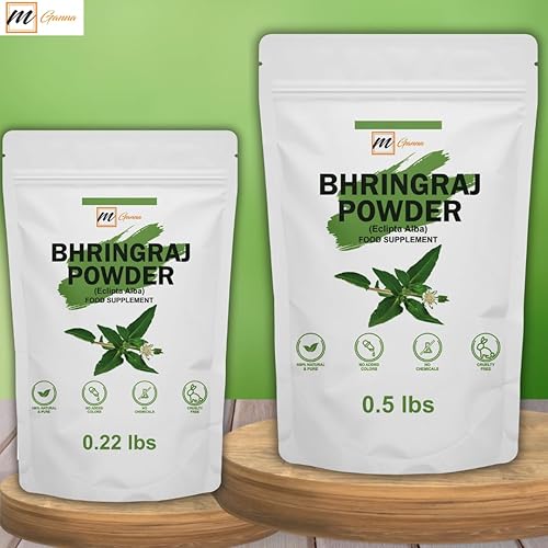 Miniatura 7 de mGanna ( libra) 100% natural ayurvédico Bhringraj polvo puro Eclipta Alba promueve el crecimiento saludable del cabello aumenta el grosor del