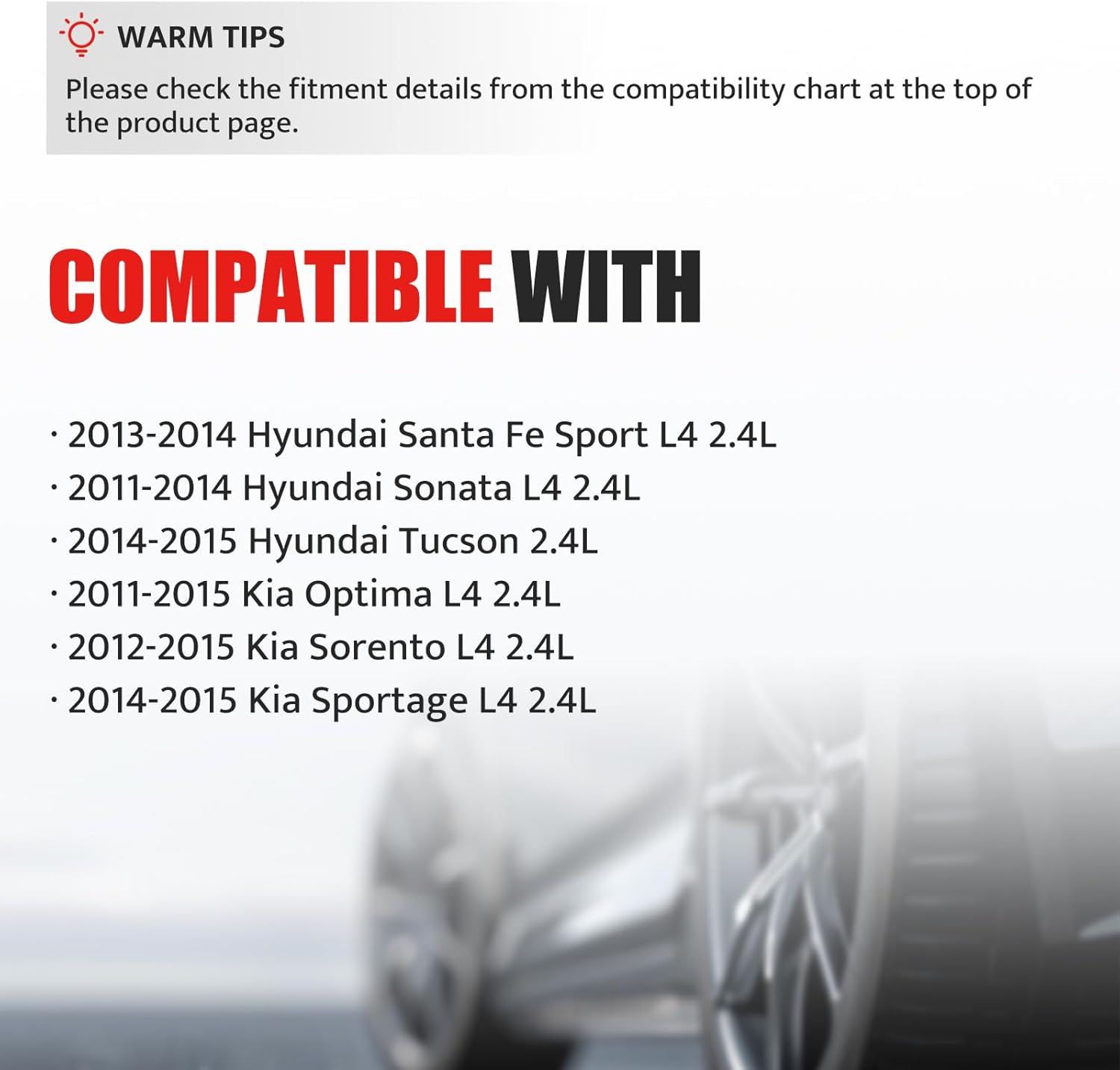 Ignition Coil Pack Spark Plug fit for 2.4L 2.4 2011-2014 Hyundai Sonata, 2013-2014 Santa Fe Sport, 2014-2015 Tucson, 2011-2015 Kia Optima, 2012-2015 Sorento, 2014-2015 Sp-or-tage, UF-611, Set of 4
