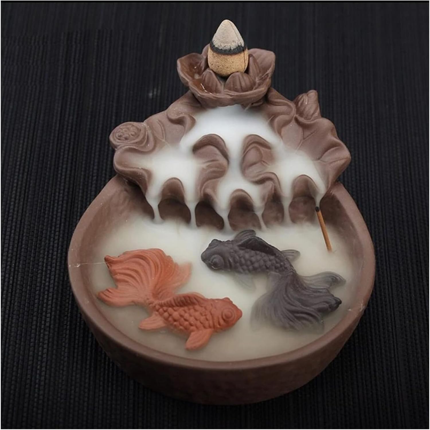 GRFIT Incense Burner Backflow Incense Burner Home Decorations Incense Stick Holder with 10pcs Incense Cones Backflow Incense Holders