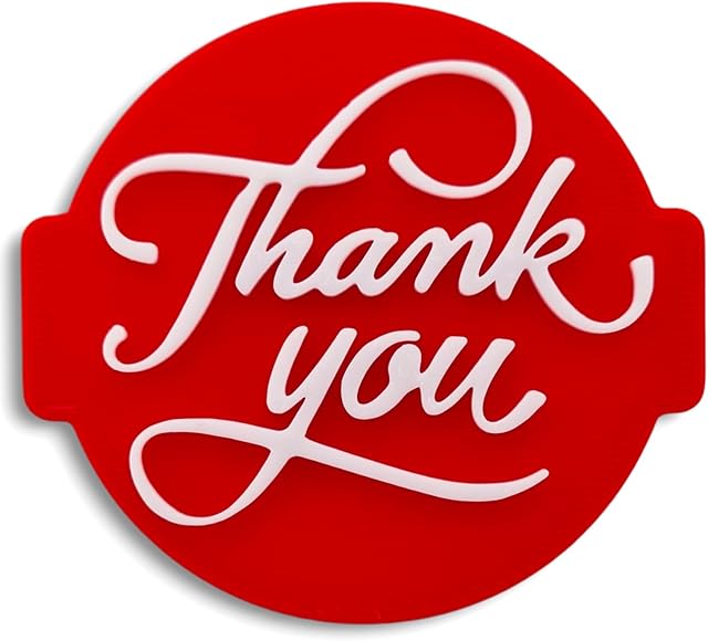 Thank You T01 - Embosser/Stamp for Fondant, Icing, Cupcake, Cake, Decoration