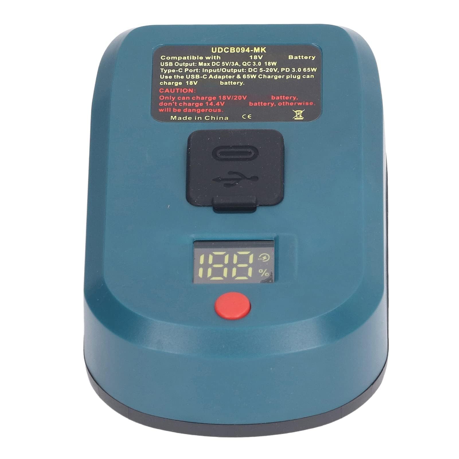 Adaptador convertidor de batería de litio de 18 V a USB tipo C, convertidor de batería para BL1830, BL1850, BL1840