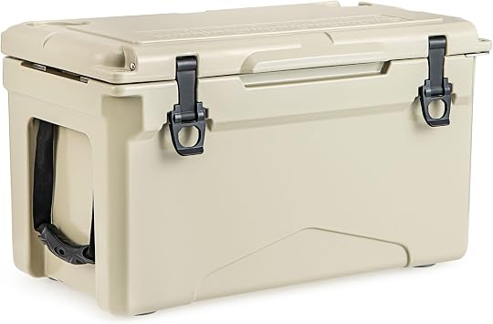 Goplus Cooler, Insulated Large Ice Chest with Portable Handles, Integrated Cup Holders, Leak-Proof Tight Latches, 5-7-day Ice Retention, Heavy Duty Hard Coolers