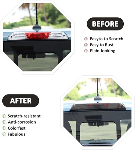 Miniatura 2 de Tercera luz de freno trasera ABS negra para Ford Maverick 2022 2023 3er centro de freno de montaje alto, accesorios de cubierta de protección