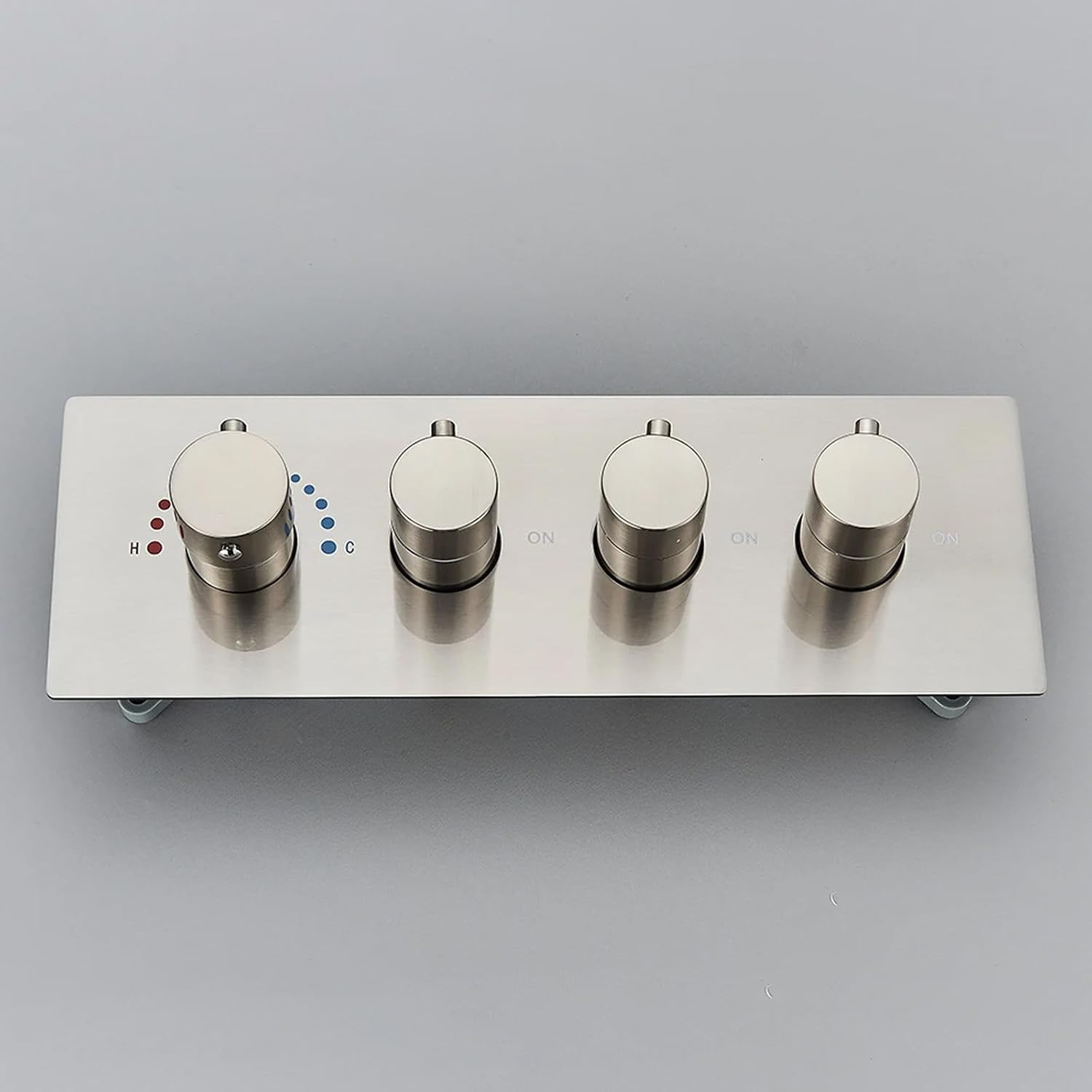 3 Way Shower Diverter Valve Brushed Nickel, 3 Function Thermostatic Mixer Brass Valve, Shower Mixer Valve for Bathroom Can Run Together and Control Flow