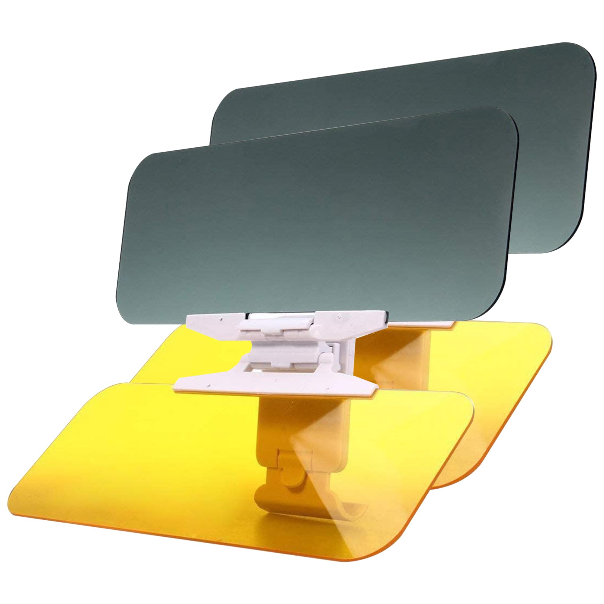 Car Visor, Day and Night Anti-Glare Visor, 2 in 1 Automobile Sun Anti-UV Block Visor, Non Glare Anti-Dazzle Sunshade Mirror Goggles Shield for Driving Goggles (2 Pack)