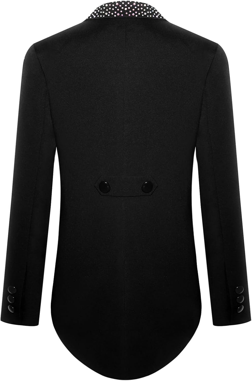 Hularka Boys Beaded Lapel Tailcoat Swallowtail Suit Jacket Long Sleeve Open Front Blazer Tux Dress Coat