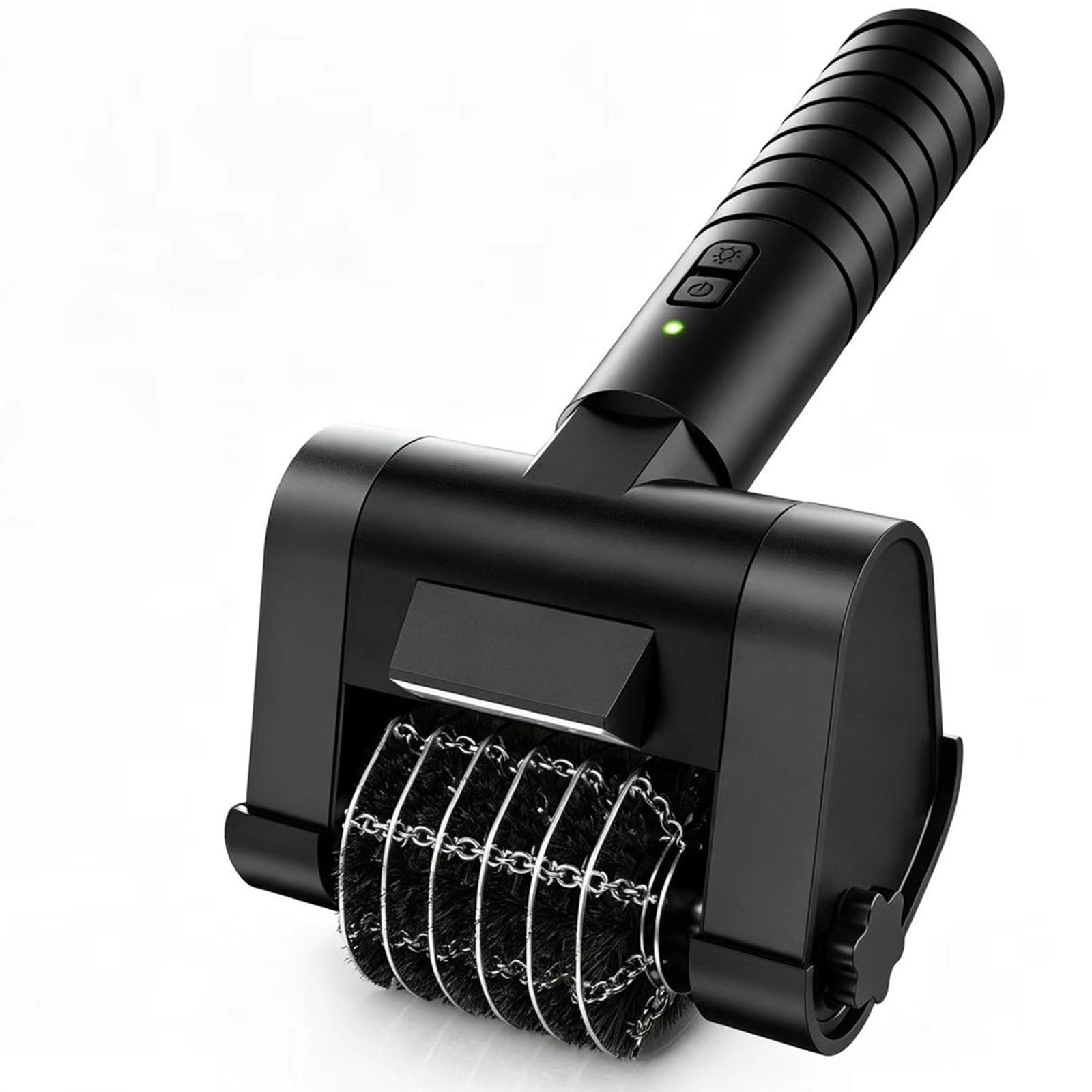 Pulitore Elettrico Senza Fili per Griglie, Spazzola Ricaricabile per La Pulizia del Barbecue con Rullo A Catena in Acciaio Inox 304 Rimovibile, Spaziatura Regolabile per Tutte Le Griglie