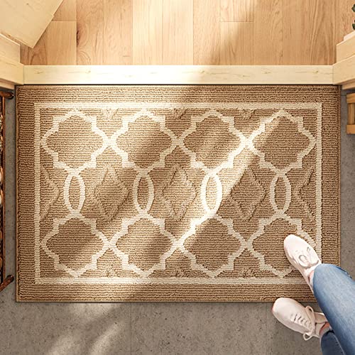 CHICHIC Indoors Doormat 32 x 48 Inch Welcome Mat Front Back Indoors Door Mats for Home Entrance Entry Way Entry Rugs Floor Mat Machines Washable Rugs Inside Non Slip Outdoors Rugs, Khaki by CHICHIC - Used condition - Image 7