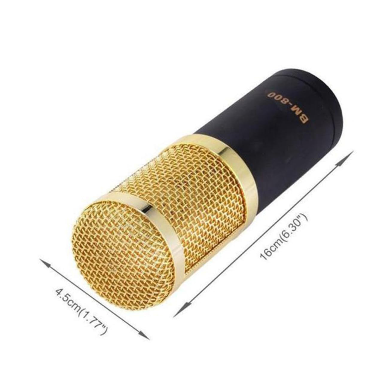ifundom Kit de Micrófono Condensador y Filtro Antipop Bm-800 Negro con Soporte Metálico Alta Sensibilidad y Reducción de Ruido para Estudios de Grabación y Radiodifusión