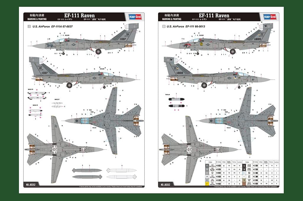 Hobby Boss EF-111 Raven Airplane Model Building Kit