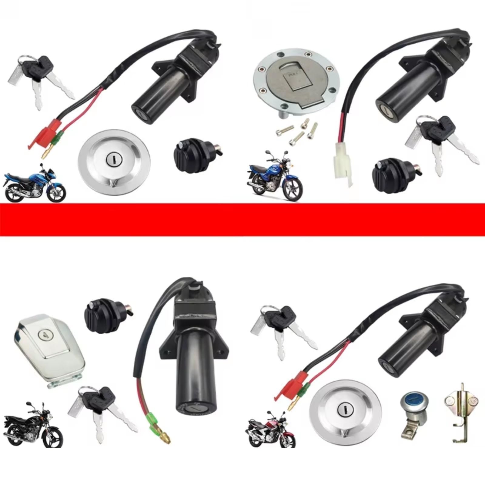 Amazon.co.jp: バイク用イグニッションキー スイッチと2つのアンロック