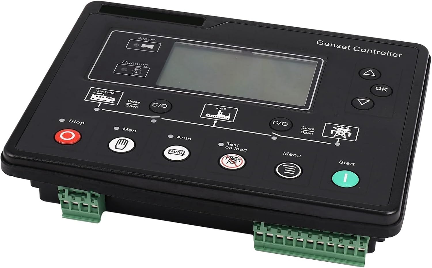 Herafy 3X 6120U ジェネレーターセットコントローラー、LCD自動起動Genset Atsコントロールボックス、ターミナ