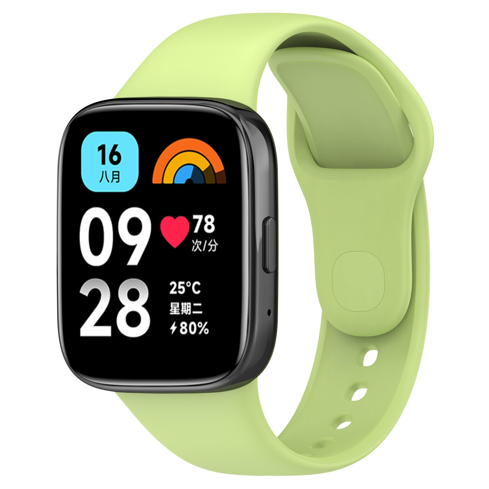 Wownadu Straps Compatible for Xiaomi Redmi Watch 3 Active Strap Women Men Replacement Adjustable Watchbands Compatible for Xiaomi Redmi Watch 3 Lite, Lime