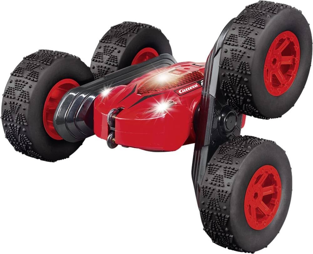 Carrera 370240009 Carrera RC X-Mas Turnator kalendarz adwentowy zestaw do budowy z kalendarza adwentowego oświetlenie LED długotrwała przyjemność z jazdy i szybkie ładowanie zdalnie sterowany samochód