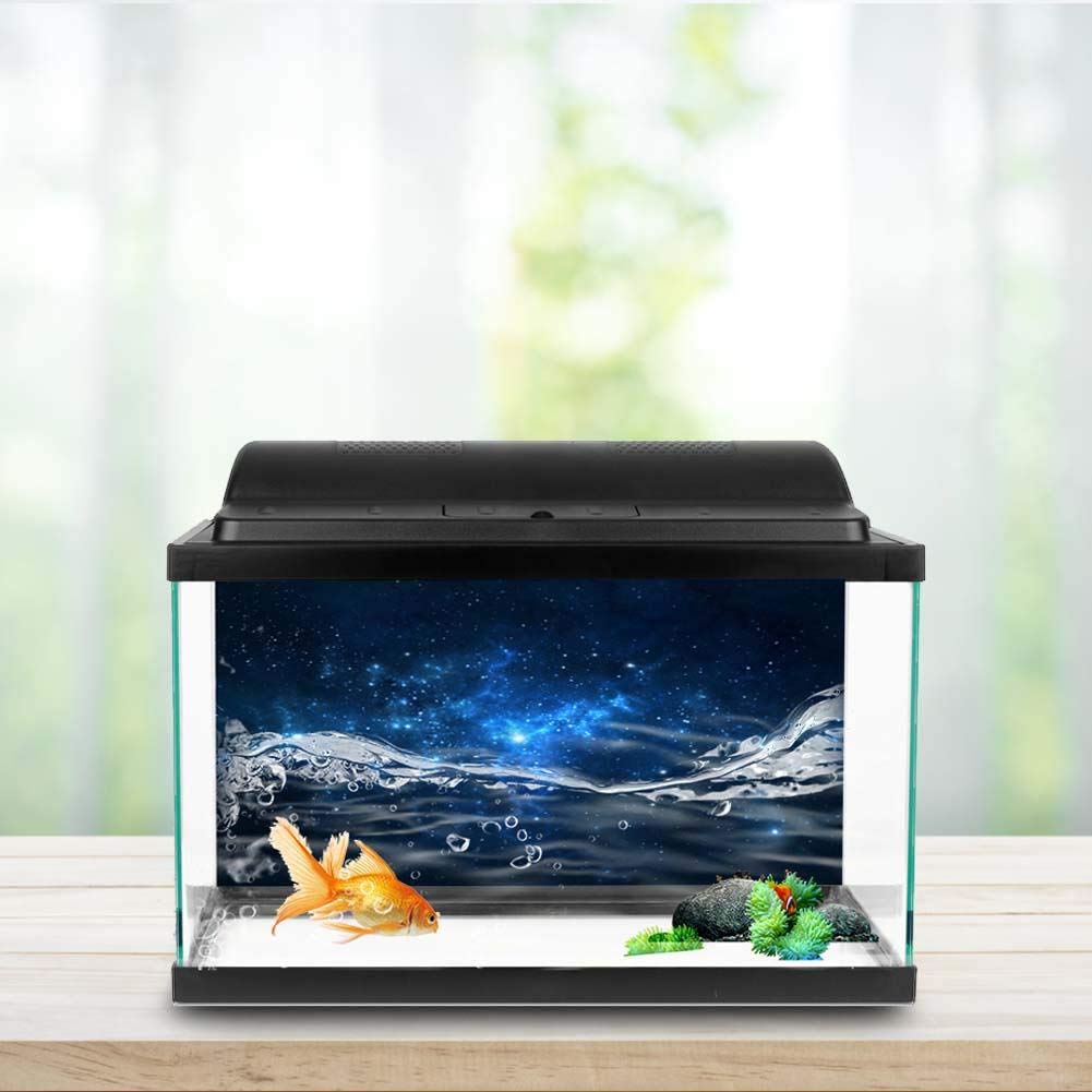 Nannday Aquarium Fish Tank Background Decorations Pictures, PVC Adhesive Aquarium Underwater Star Dust Style Backdrop Poster (12250cm)