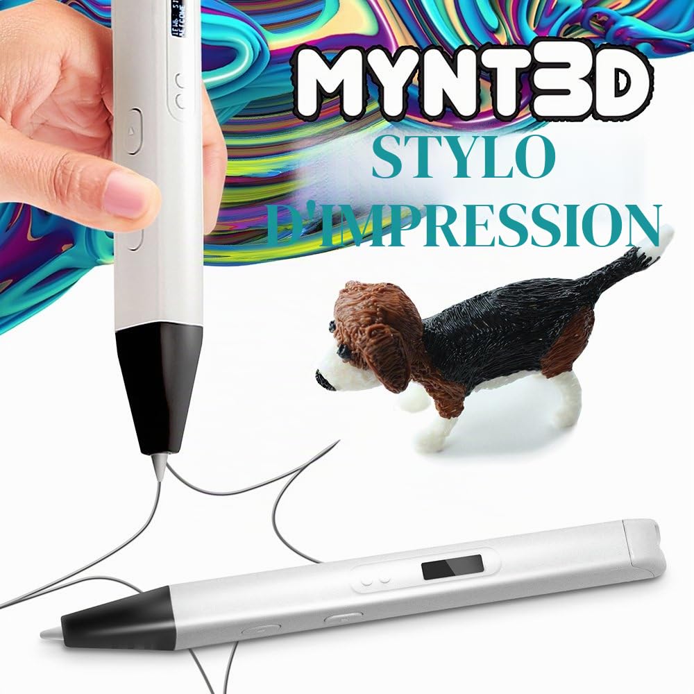 MYNT3D Stylo 3D d'impression Professionnelle avec écran OLED
