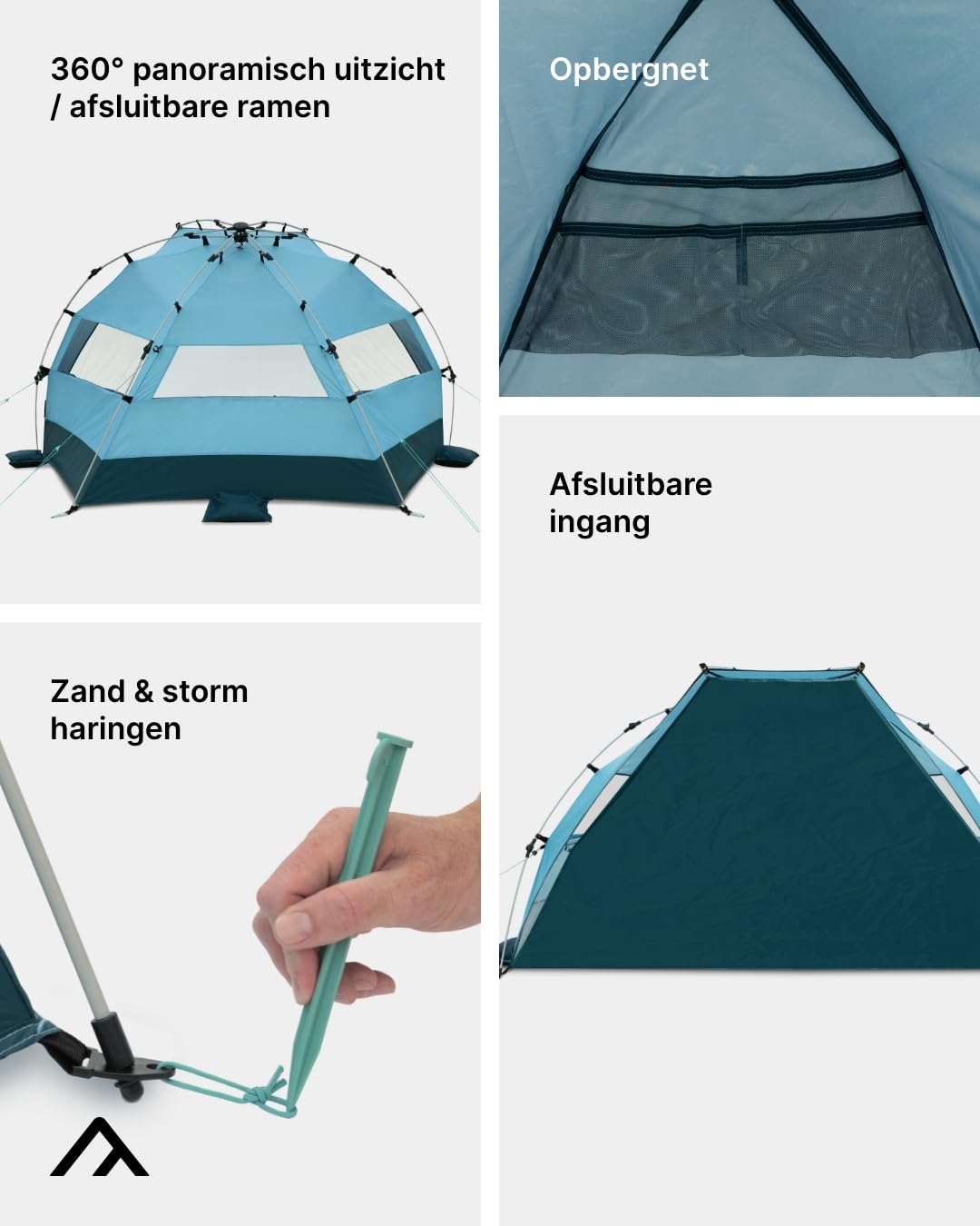 Qeedo Quick Palm Beach Tent UV Protection (UV80 in accordance with UV