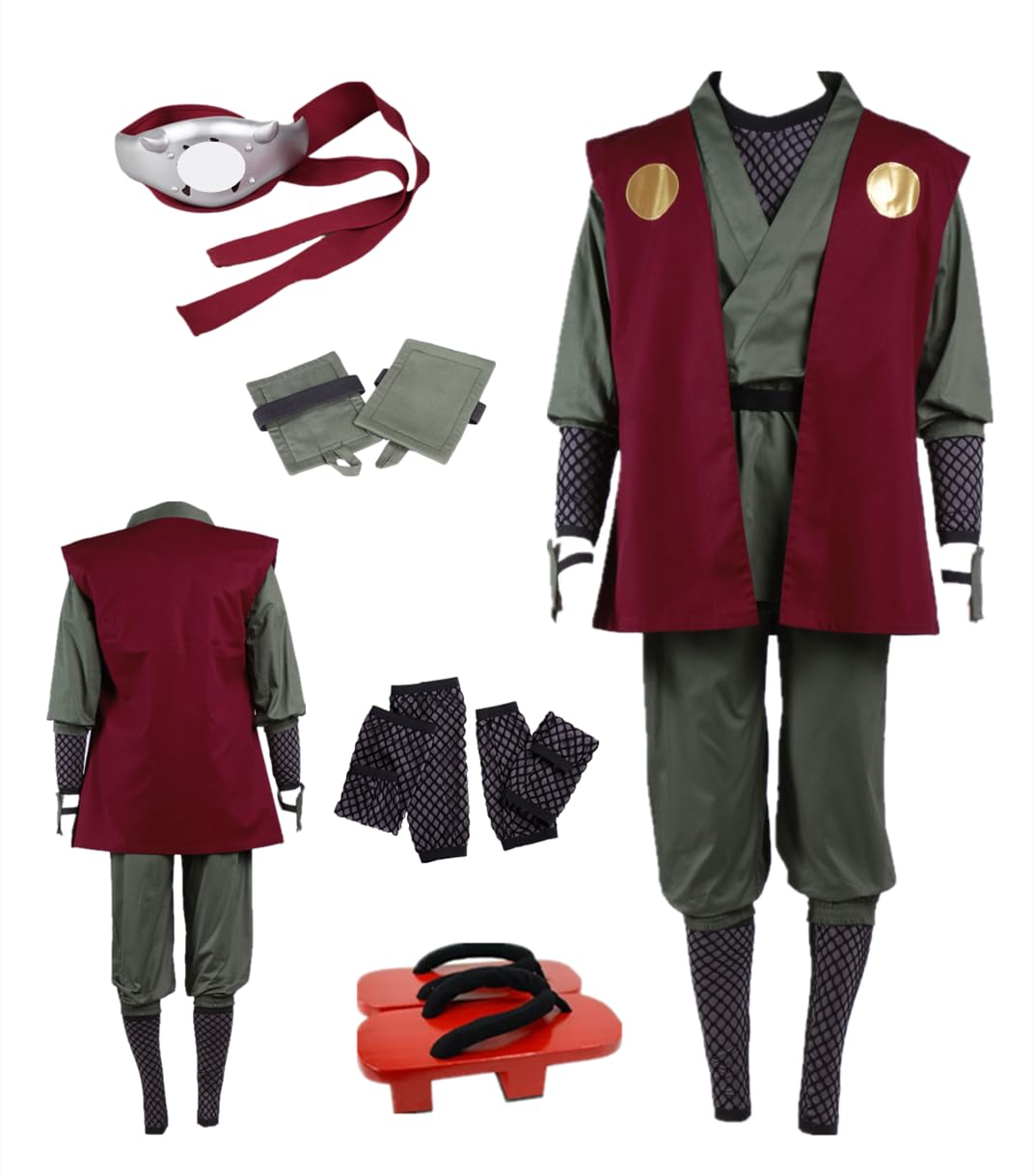 US size Anime cosplay costumes Men's Red coat kimono Halloween Suit (XX-Large)