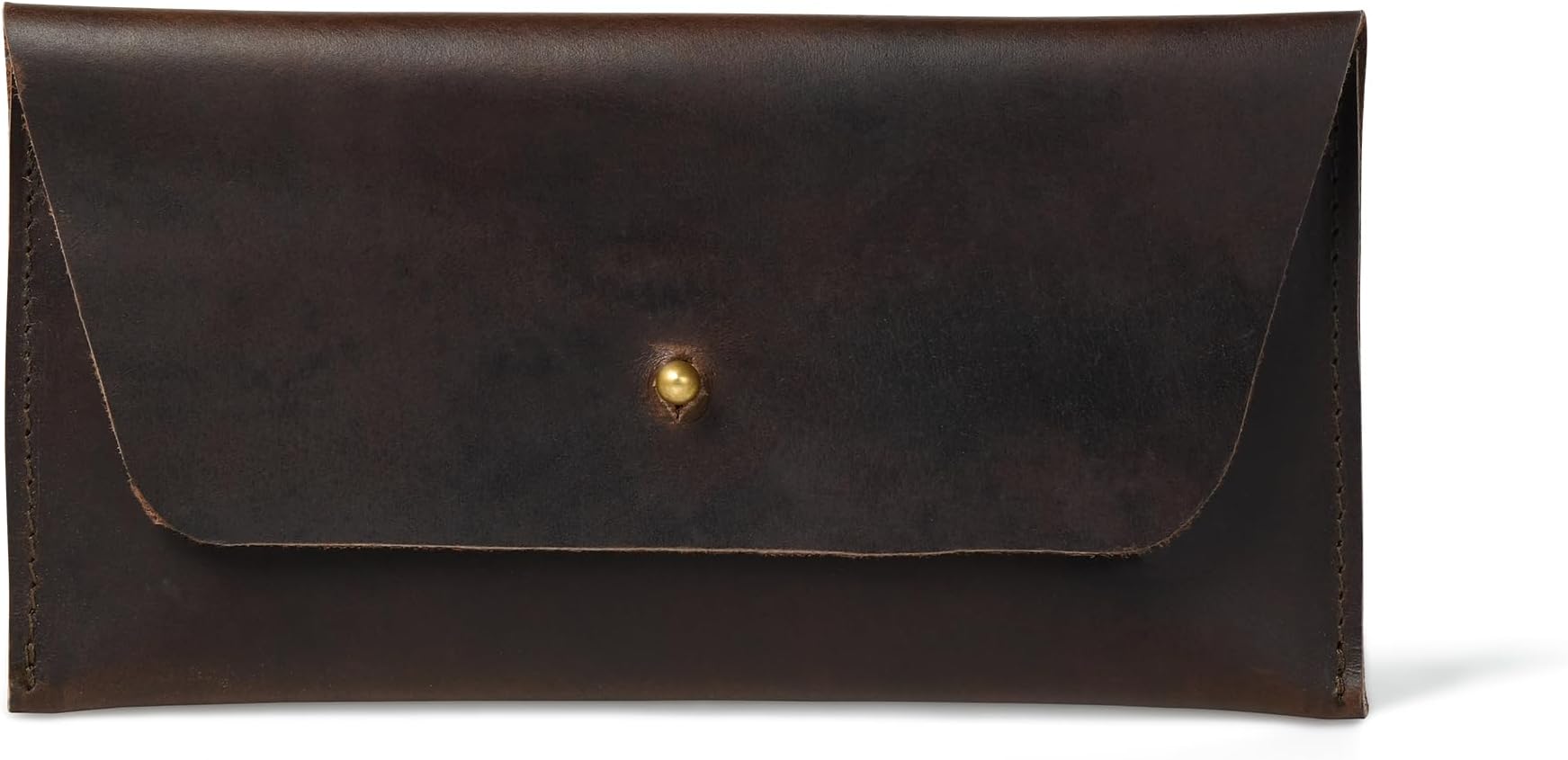 Leather Money Cash Envelopes Wallet for Men Small Money Bag Pouch with Mobile Holder Retro Leather Clutch Wallet Travel Organizer for Cash, Coins & Receipts