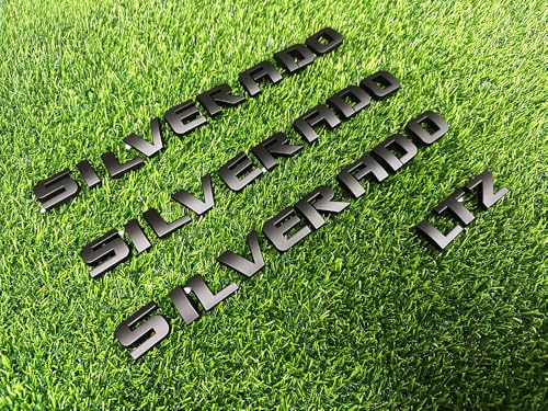 Overlay Emblem 3D Letter Side Door Rear Tailgate Badge Nameplate Compatible for 2007-2018 Silverado 1500 LTZ Set of 4Pcs (Matte Black) by Bizinlumin Lighting - Image 4