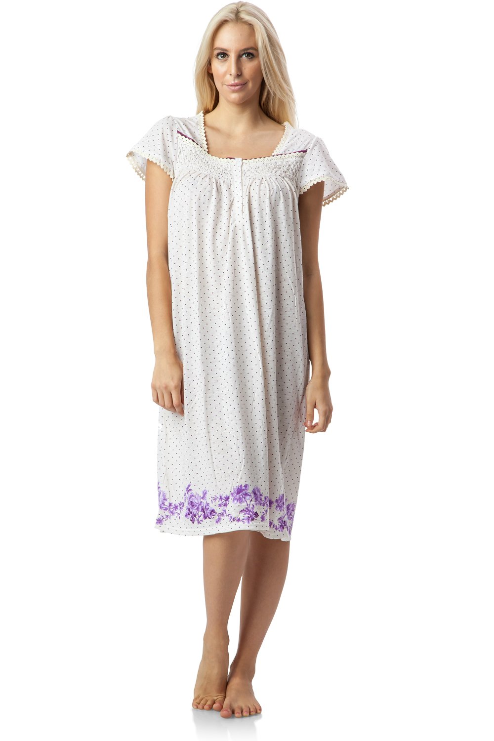 Women's Botanic Lace Short Sleeve Nightgown