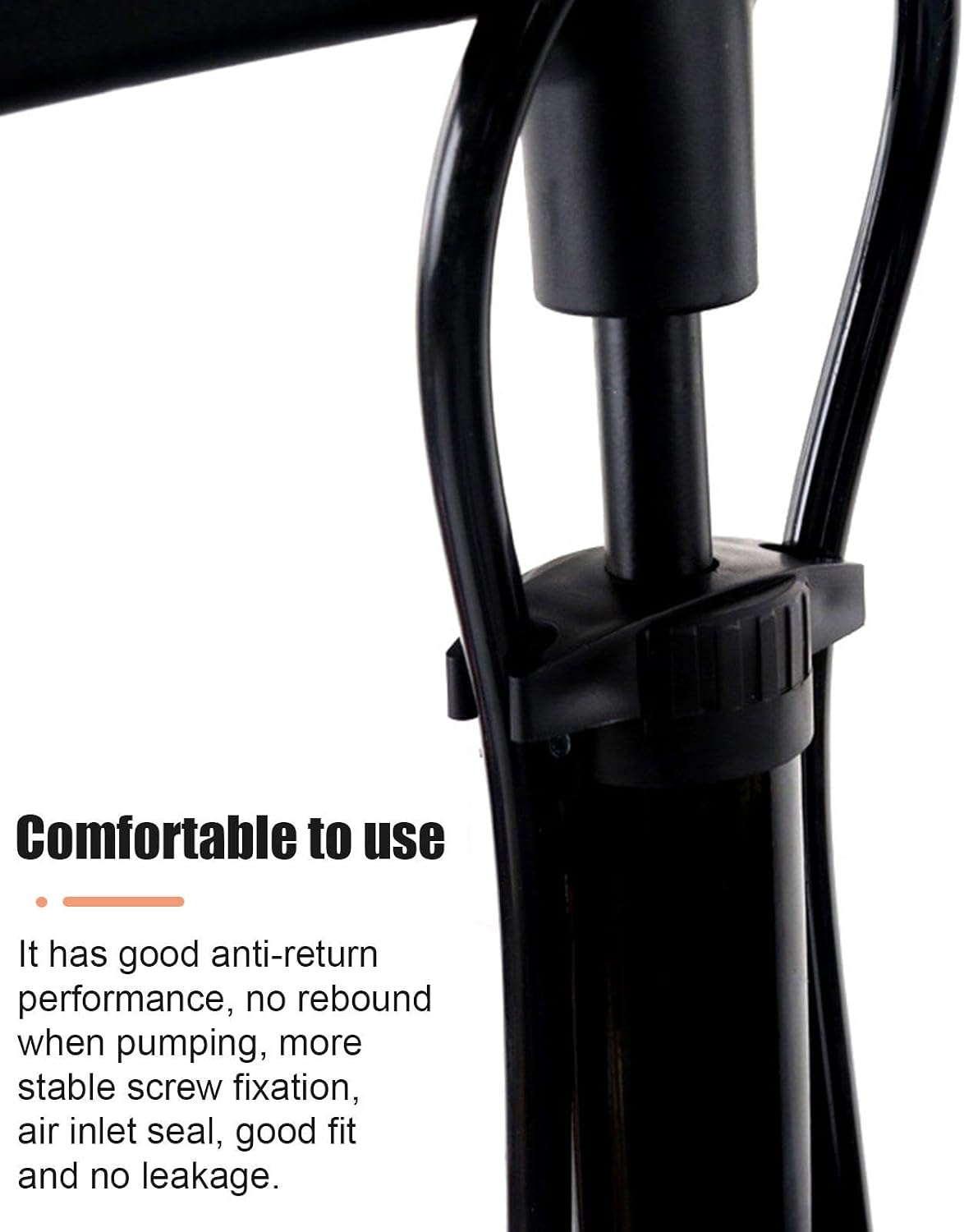 Bike Floor Pump with Gauge, Floor Bicycle Pump Compatible with Presta and Schrader Bicycle Pumps Valves, Multi-Purpose Portable Air Pump for Road Bike MTB Sports Balls