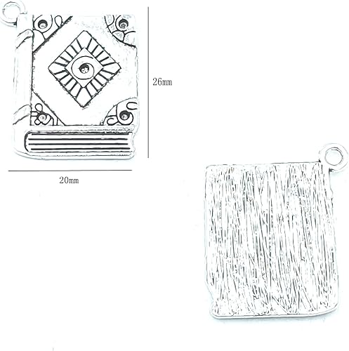 Miniatura 3 de YOOGCORETT 15 dijes de plata tibetana antigua de aleación de zinc a granel de dinosaurio T-rex Animal colgantes para manualidades, collares,