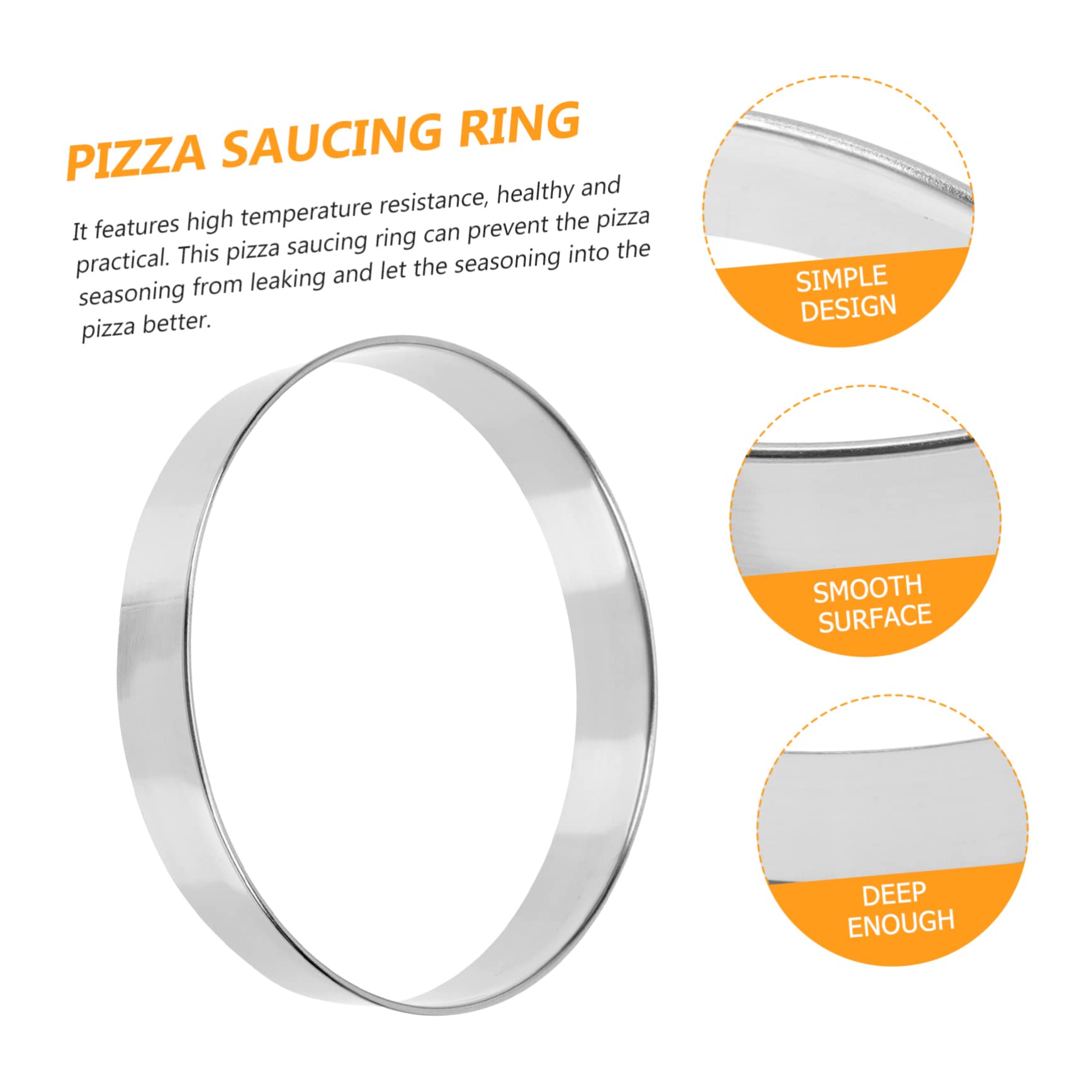 IMIKEYA 3stücke Edelstahl Pizza Saucing Runder Muffinring Für Gleichmäßiges Verteilen Von Belag Für Pizza Und Muffins Ca Hochwertiges Backzubehör Leicht Zu Reinigen