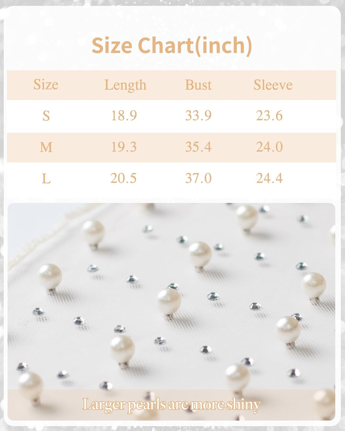 WILLSIN Women Pearl Rhinestone Sheer Mesh Crop Top Sexy See Through Long Sleeve Slim Fit Cropped Blouse Shirt Glitter Tops - Image 6