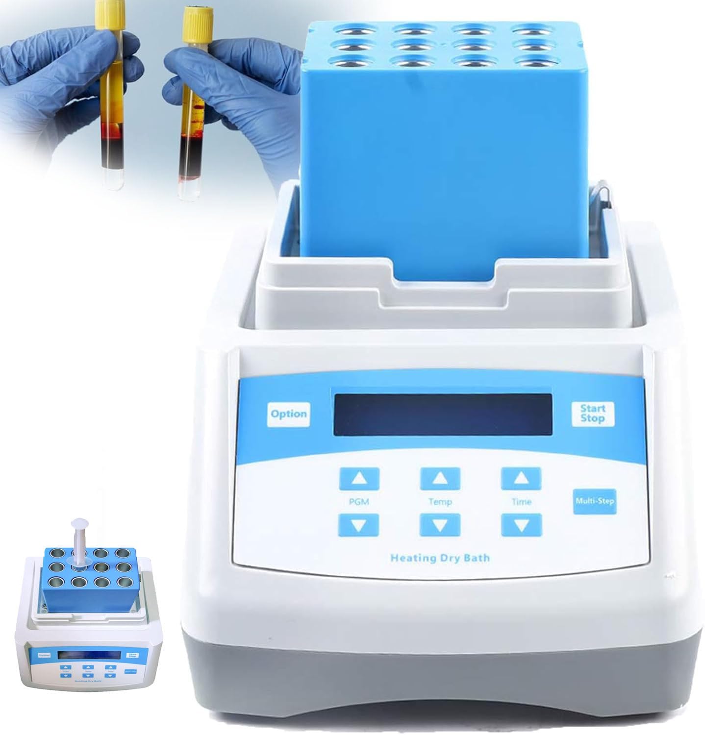LjlXanthiper Gel Heating Machine,Plasma Bio-Filler Gel Making Instrument with Digital Display,12 X 5ml,12 X 10ml PRP PPP Gel Maker Heater,For Sample Storage and Reaction,PRP Gel Preparation 12 * 5ML