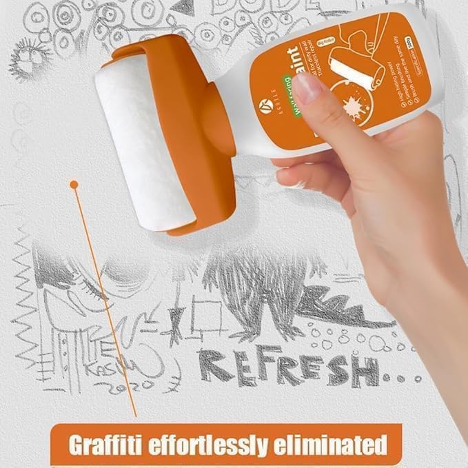 Image of Wall Repair Paint Roller - Multipurpose Household DIY Renovation Tool for Water-Based Latex Paint | Seamless Crack Repair Roller for Walls | Ceilings - Easy to Use Cleaning | Paint Tool