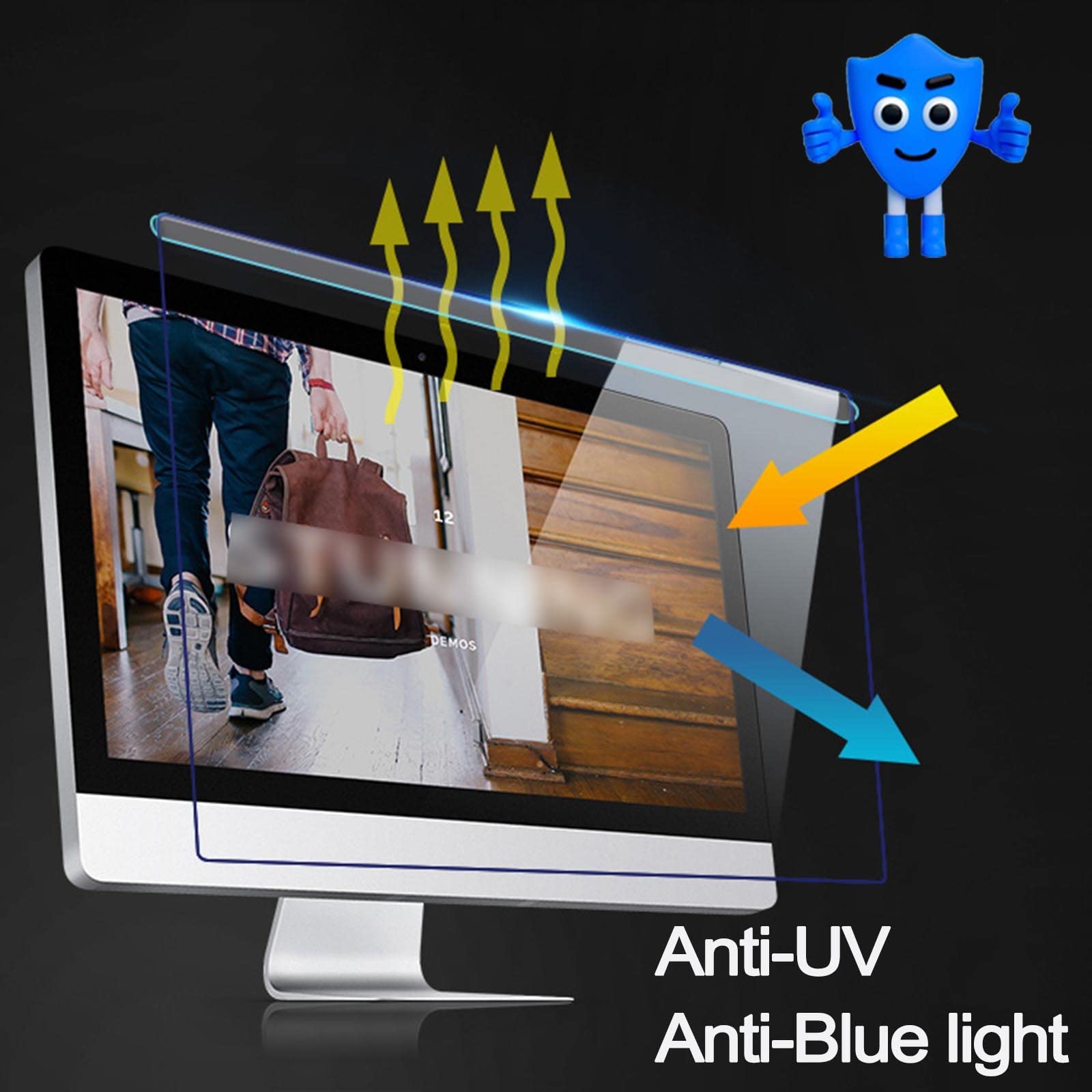 LIGUOYI Protection D'écran pour Diagonale 20 21.5 23in Écran D'Ordinateur & Moniteur, Hanging Film Protecteur, HD Acrylique Film De Protection Antis-Rayonnement, Antis-Scratch
