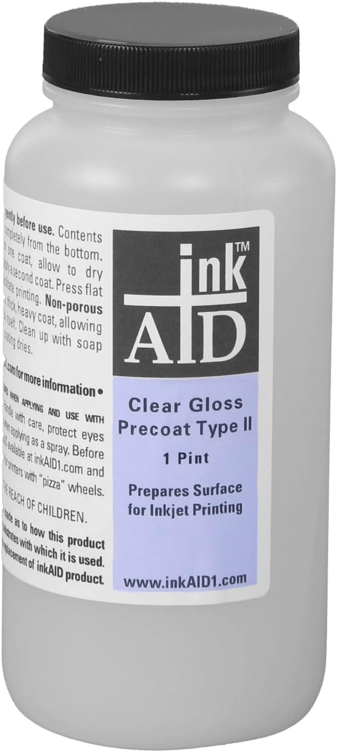 Clear Gloss Type II Water Based Coating – Professional Archival Inkjet Receptive Coating for Artists & Photographers – Satin Finish for Paper, Wood, Metal, Canvas, Acrylic & More.