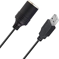 Vista 5 de USB A macho a 12 V encendedor de cigarrillos de coche, enchufe hembra convertidor de cable elevador para encendedores, grabadora de conducción