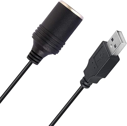 Miniatura 4 de Apoi USB A macho a 12 V encendedor de cigarrillos de coche hembra convertidor inversor de cable elevador para encendedores, grabadora de conducción