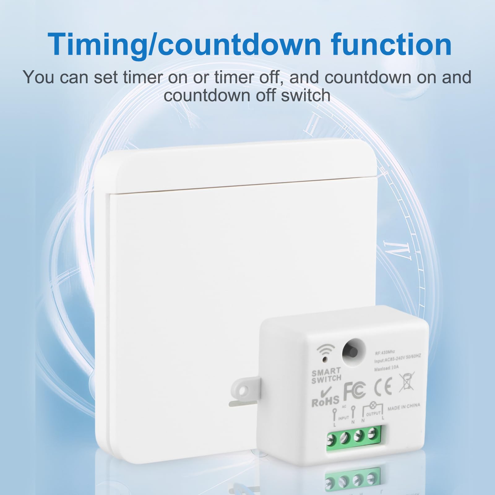 Interruttore Wireless Con Telecomando - Controllo Luci A Distanza Fino A 50m, Facile Installazione - Foto 3