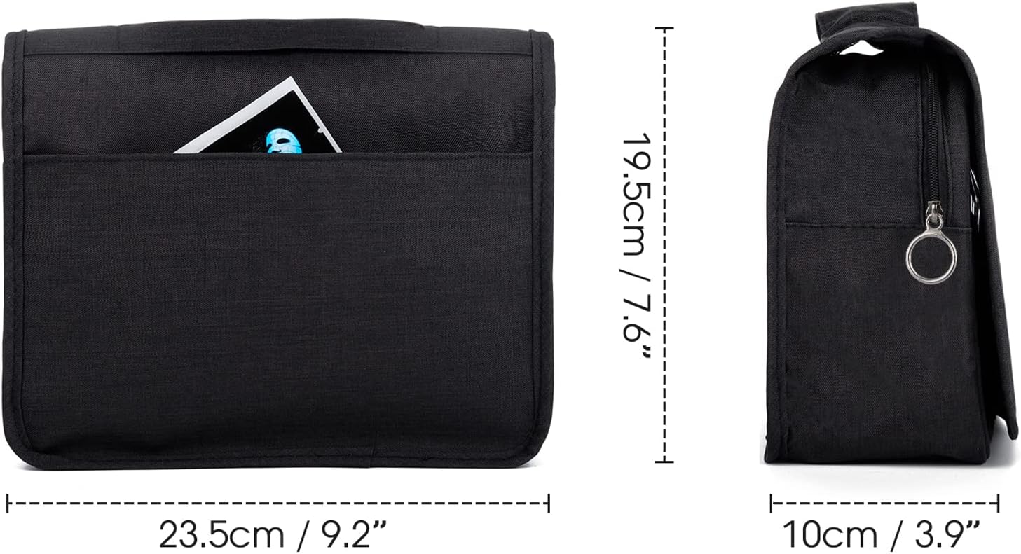 Hanging Travel Toiletry Bag Cosmetic Make up Organizer for Women and Girls Waterproof (Y-Black)