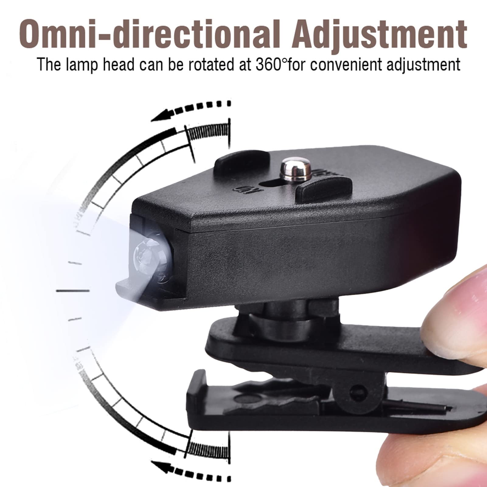 1 Pair Led Clip On Eyeglass Lamp Light For Night Reading Fishing Appliance Maintenance, Eyeglass Light Attachment, Light For Glasses Attachment
