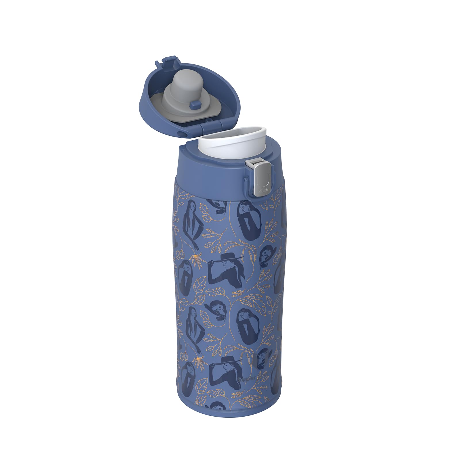 Super Sparrow Borraccia Termica, Acciaio Inox Bottiglia Termica - 350ml, 500ml, 750ml - Senza BPA Tazza Termica, Borraccia Termica per Bambini, Scuola, Sportiva, Bici, Campeggio, Palestra