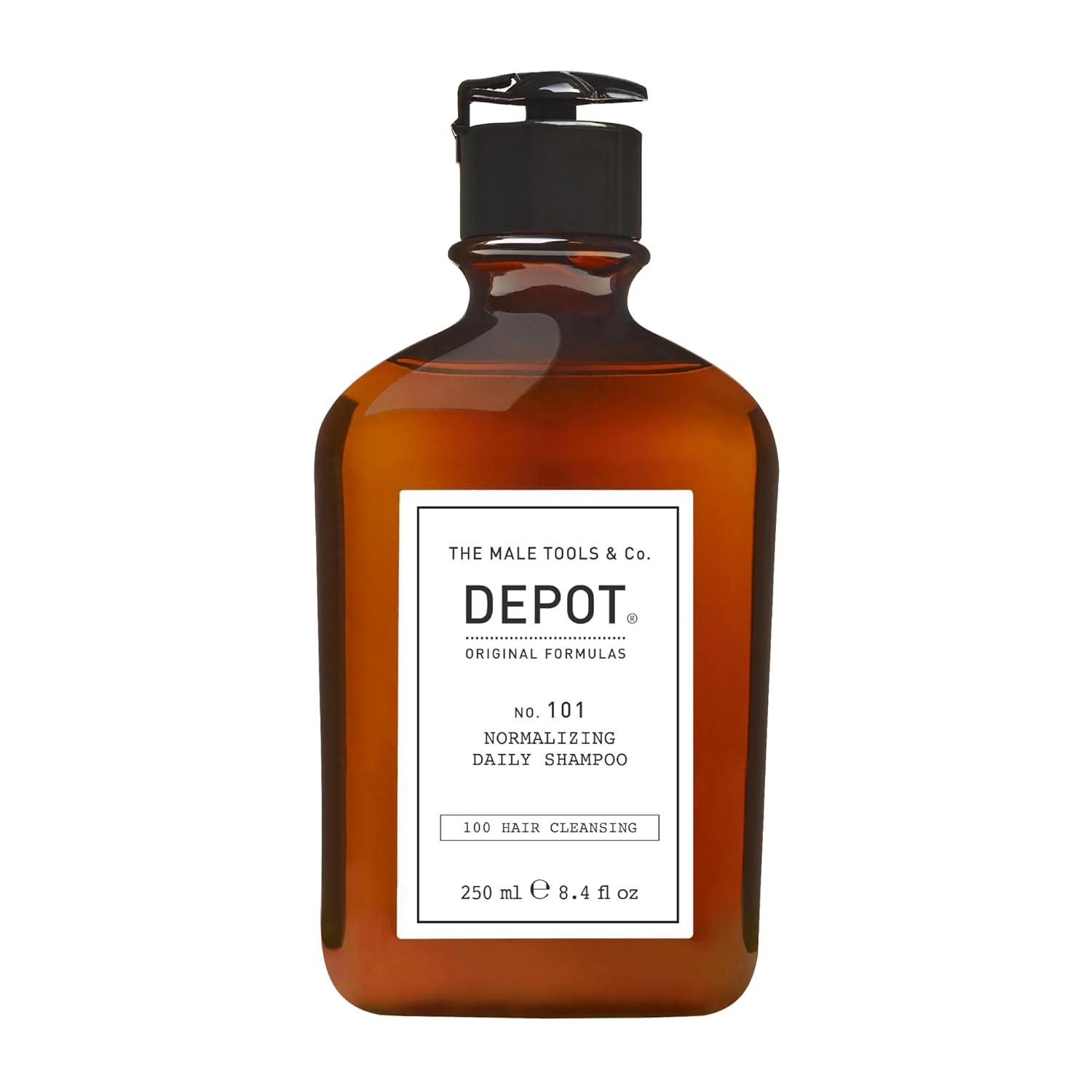 DEPOT No. 101 Normalizing Daily Shampoo - Gentle Men’s Cleanser | Sulfate-Free, Scalp Balancing with 14 Botanical Extracts, Sage & Panthenol | Professional Daily Shampoo for Oily Hair, 8.4 fl.oz