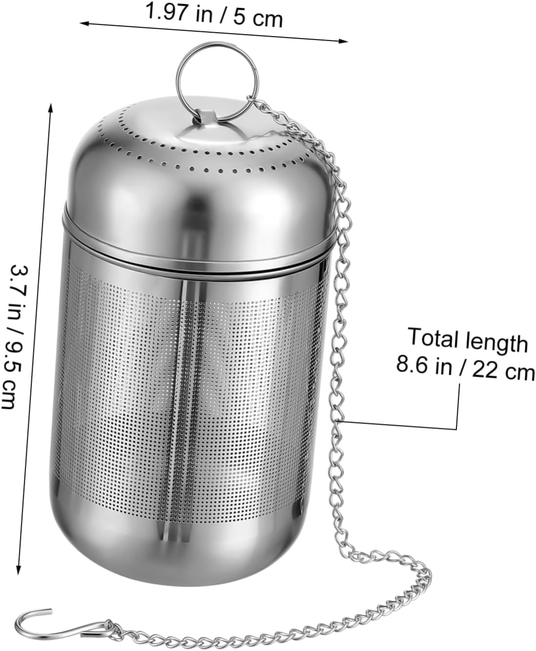 KICHOUSE Stainless Steel Spice Infuser Multi-purpose Tea Strainer for Loose Leaf Tea Herbs and Seasonings Reusable Mesh Filter for Cooking and Soup Easy to Clean