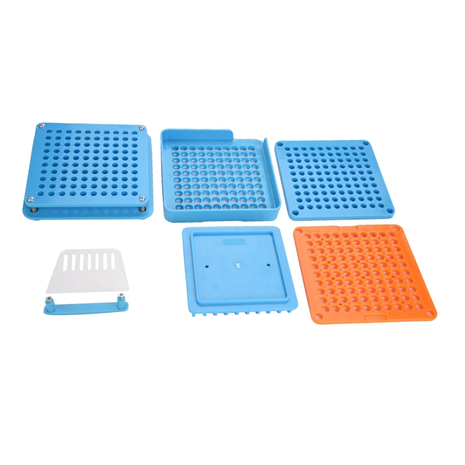 Ejoyous Riempitrice di Capsule 100 Fori (00#), Riempitrice per Capsule Facilmente e Rapidamente Manuale Senza Parabola per Polvere per Clinica Ospedaliera, Blu