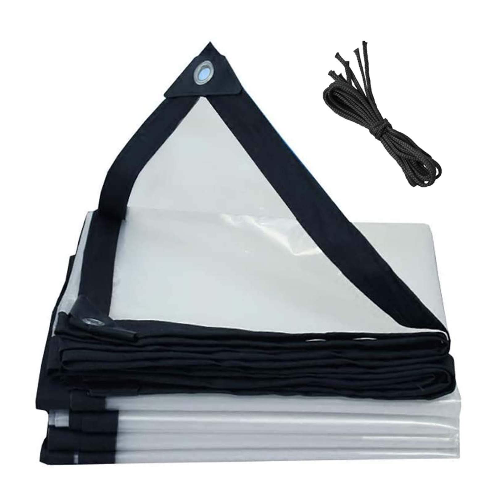 Lonas transparentes impermeables de polietileno con ojales en tamaño 3x3 pies para exterior