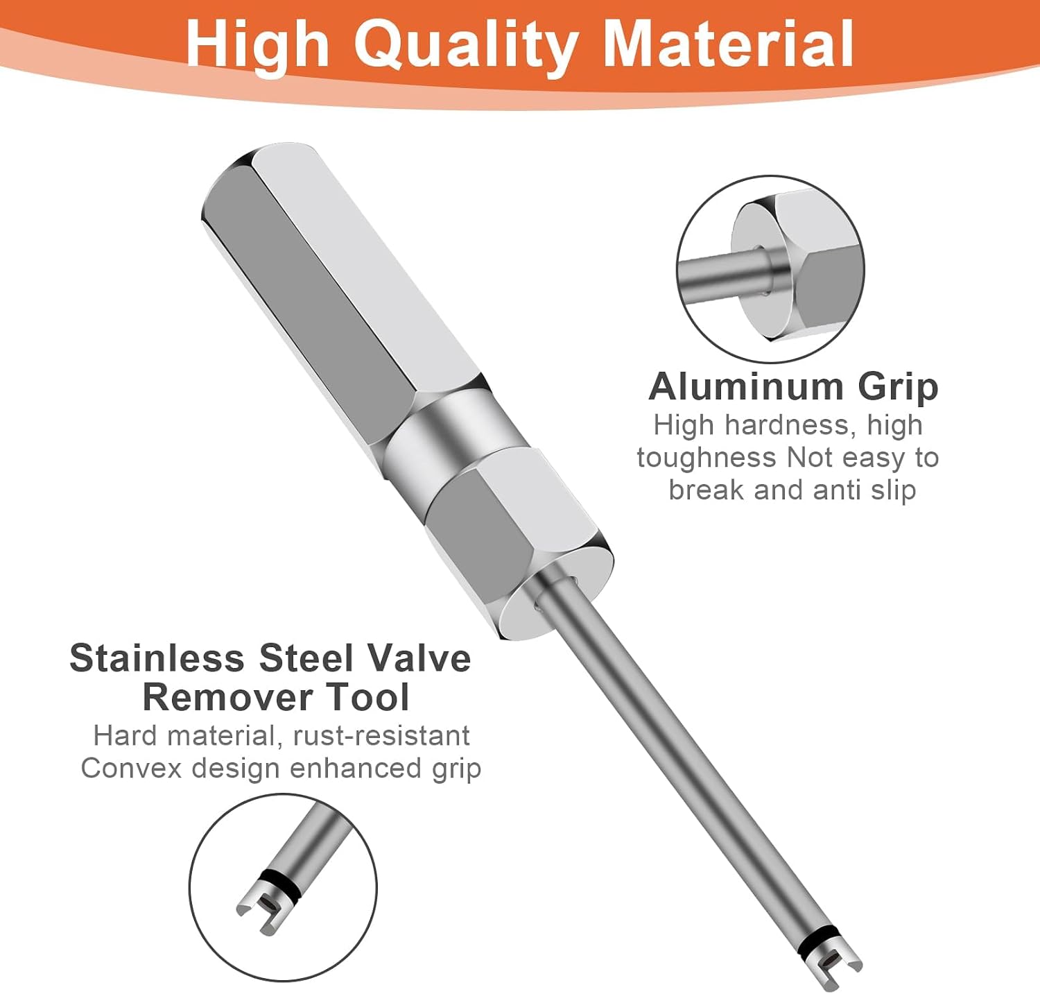 Linkstyle 2pcs Valve Core Removal Tool Set, Screwdriver Tire Valve Stem Core Remover Tool for Schrader Valves Cores