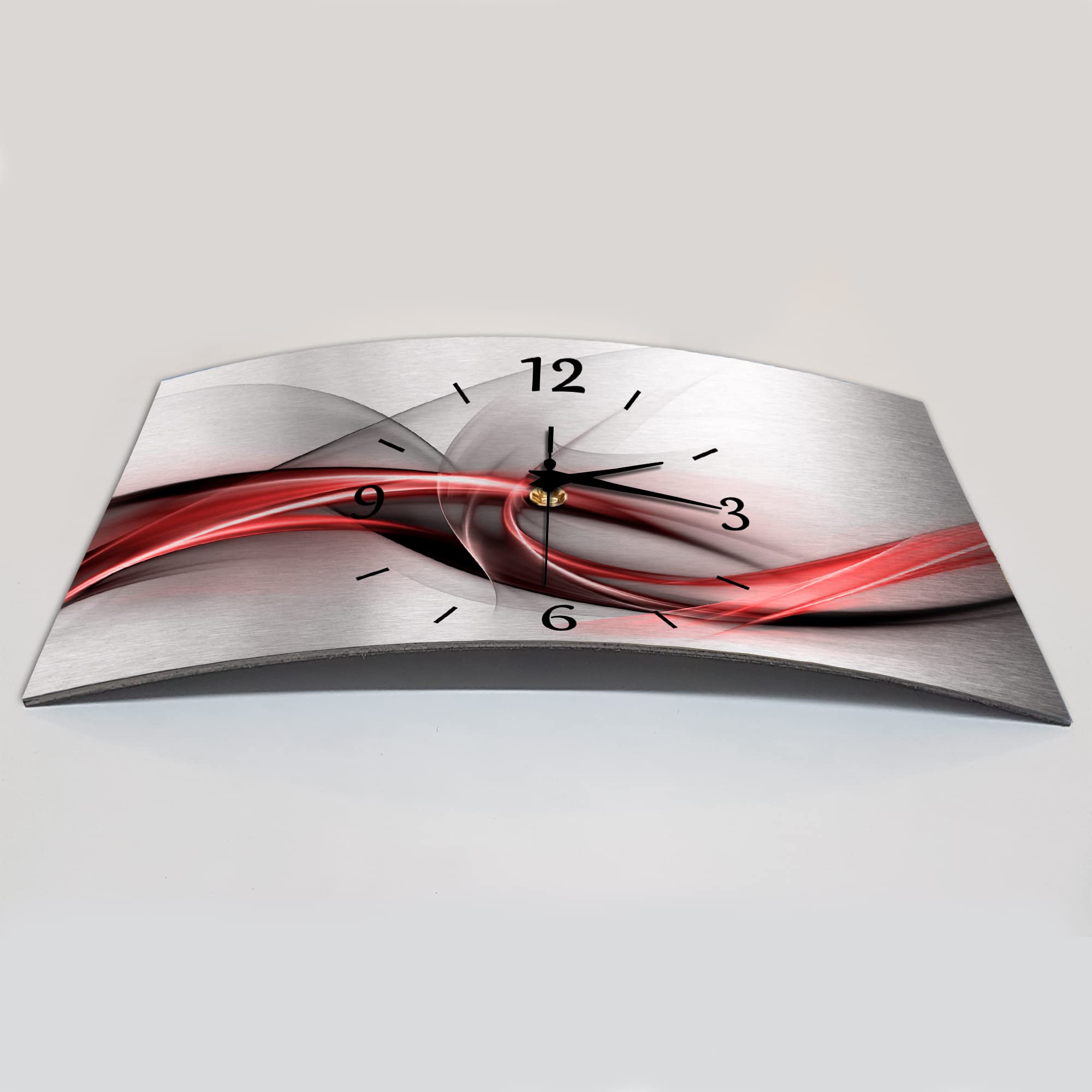 BM Funk Quarz Wanduhr Funkwanduhr Funkwanduhren Funkuhr Funkuhren kein Ticken lautlos geräuschlos leise modern ohne Tickgeräusche groÃŸ XXL Wohnzimmer Küche Digital Art Abstrakt 10126-1a SZ