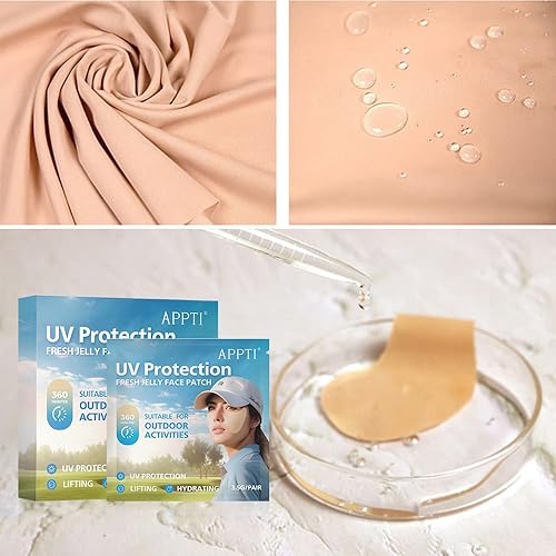 Miniatura 5 de 5 pares de parches de golf, parche facial con protección UV para exteriores, parches faciales de gel de golf, parche hidratante para el cuidado de