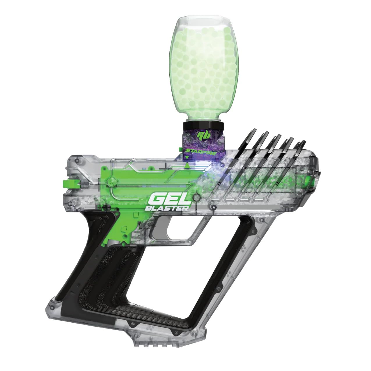 Gel Blaster Surge 2 with Built-In Starfire Glow Activator – Upgraded GelBlaster Toy with 100+ Foot Range – Water Bead Ammo – Semi & Full Auto Modes – Glows in the Dark – 170 FPS – Ages 14+