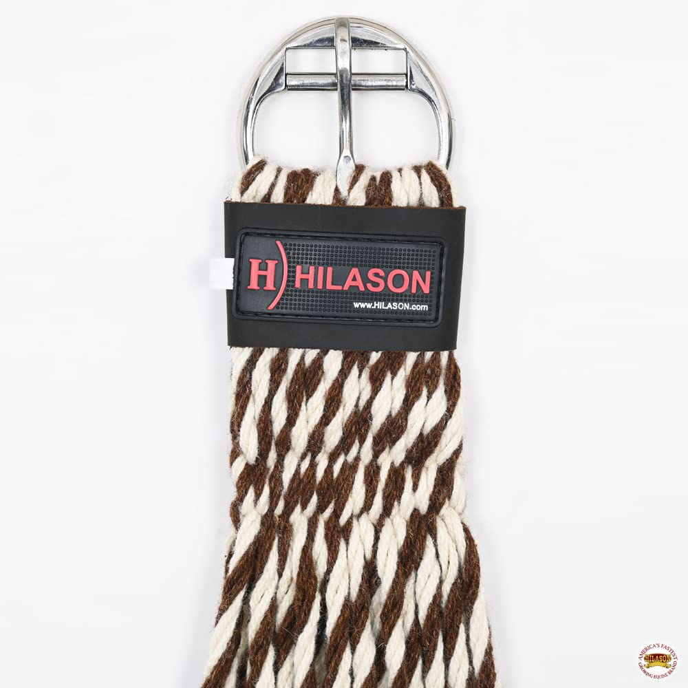 HILASON Western Horse Saddle Cinch Girth | Felt Lined Straight Design With Stainless Steel Buckle - Black 38 Inch