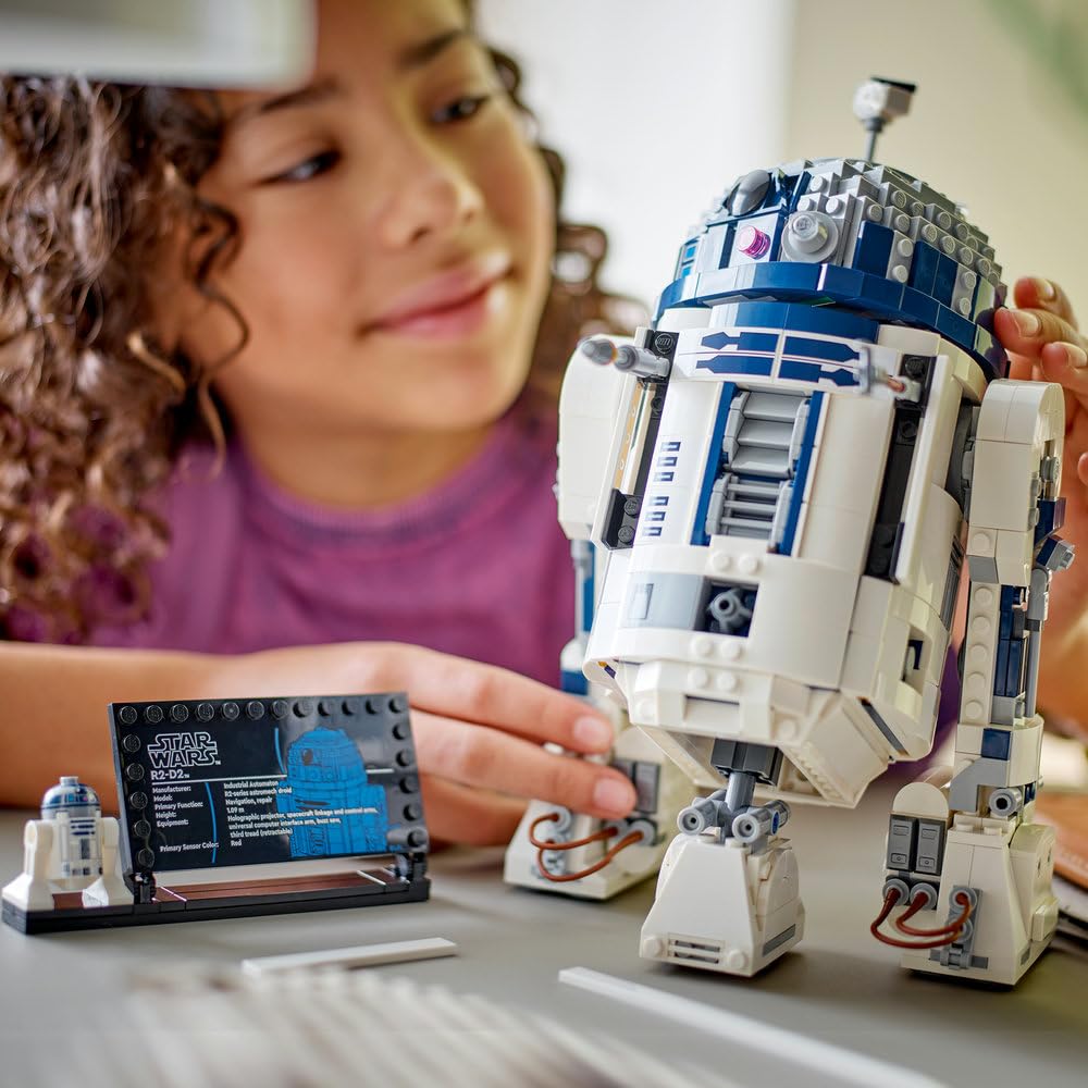 LEGO Star Wars R2-D2, Figurka do Zbudowania dla 10-latka, Model Droida z Gwiezdnych Wojen dla Dzieci z Minifigurką Dartha Maleka, Dekoracja Pokoju Dziecięcego, Prezent dla Chłopca i Dziewczynki, 75379