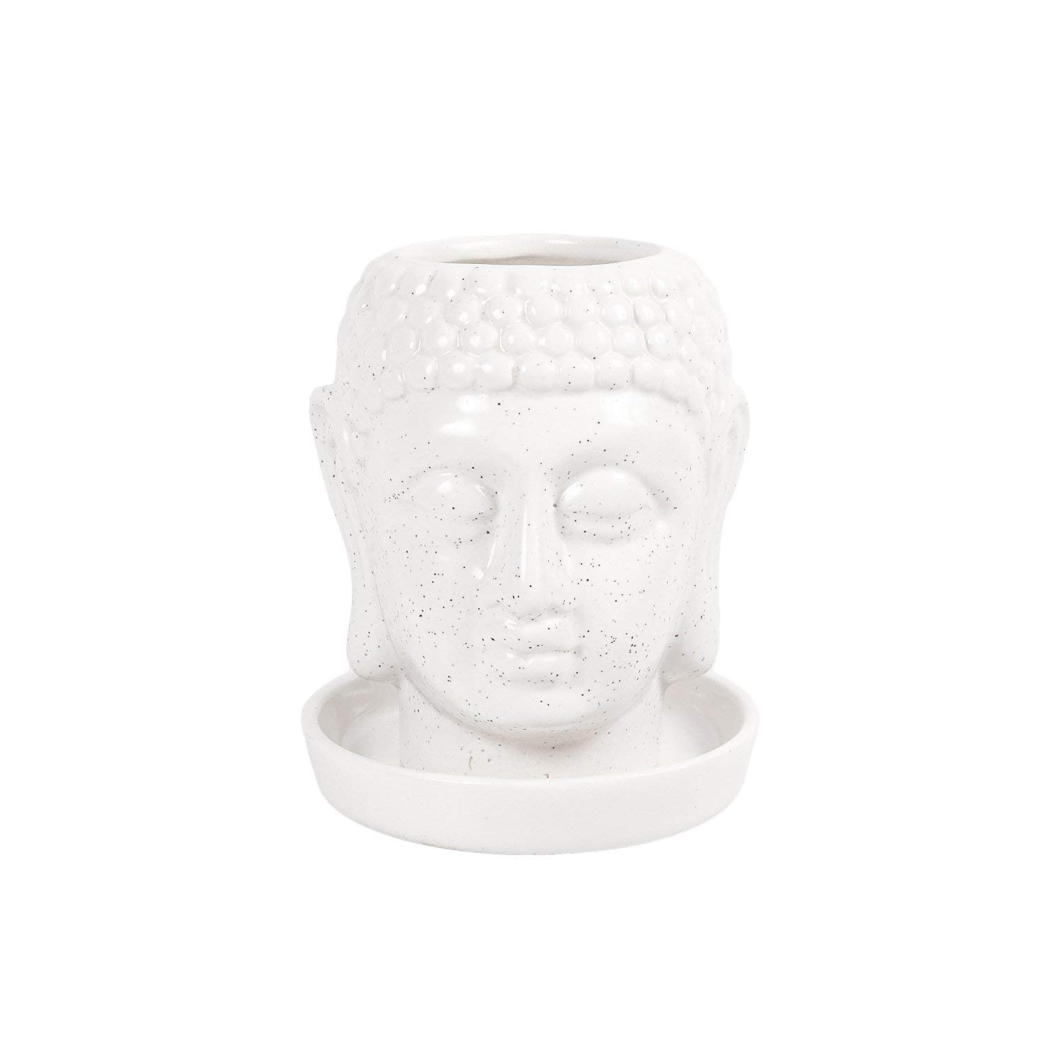 Lasaki Buddha Small White with Plate Tray White cir003 Ceramic Pots for Indoor Plants,Planters,Flower pots,gamla for Indoor,Outdoor,Succulent Pot(Plants not Included) (B08RC89K2B) Amazon Price History, Amazon Price Tracker